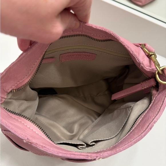 American Leather Co. Pink Woven Shoulder Bag NWT - Picture 8 of 12